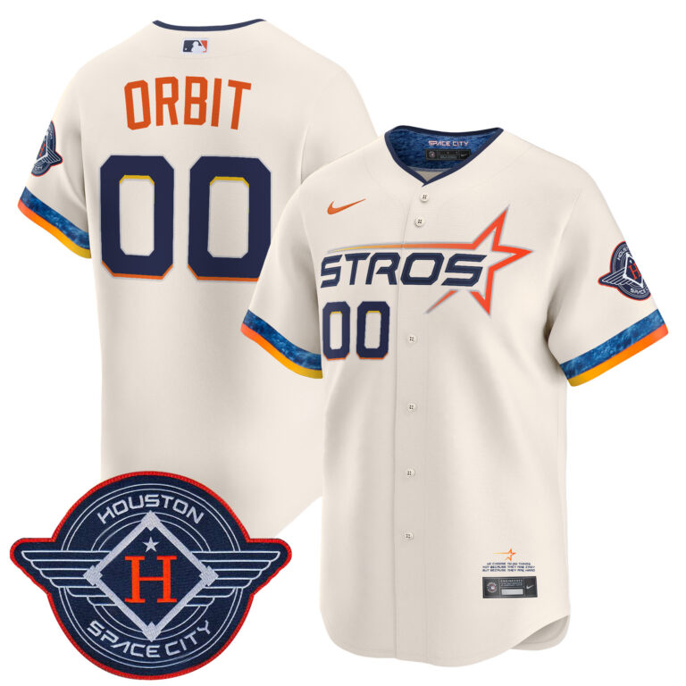 Men Custom Houston Astros cream 2025 City Connect Vapor Limited Stitched Jersey
